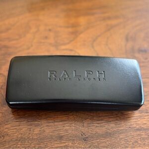 Ralph Lauren Designer Hard Shell Clam Black Sun Glasses Hard Case
